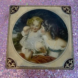Vintage Antique Thornes Premier Toffee Tin Nature Sir Thomas Lawrence Hinged Lid